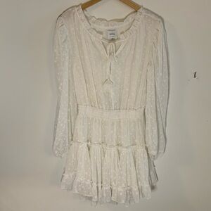 Misa Los Angeles Long Sleeve Ruffle Mini Dress Size Medium